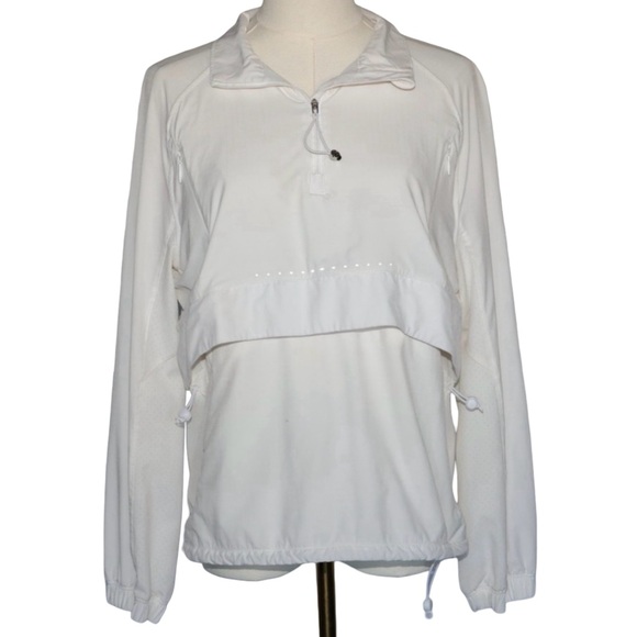 Lululemon Stretch Ripstop 1/2 Zip Pullover Windbreaker White Size 4 - Picture 5 of 13